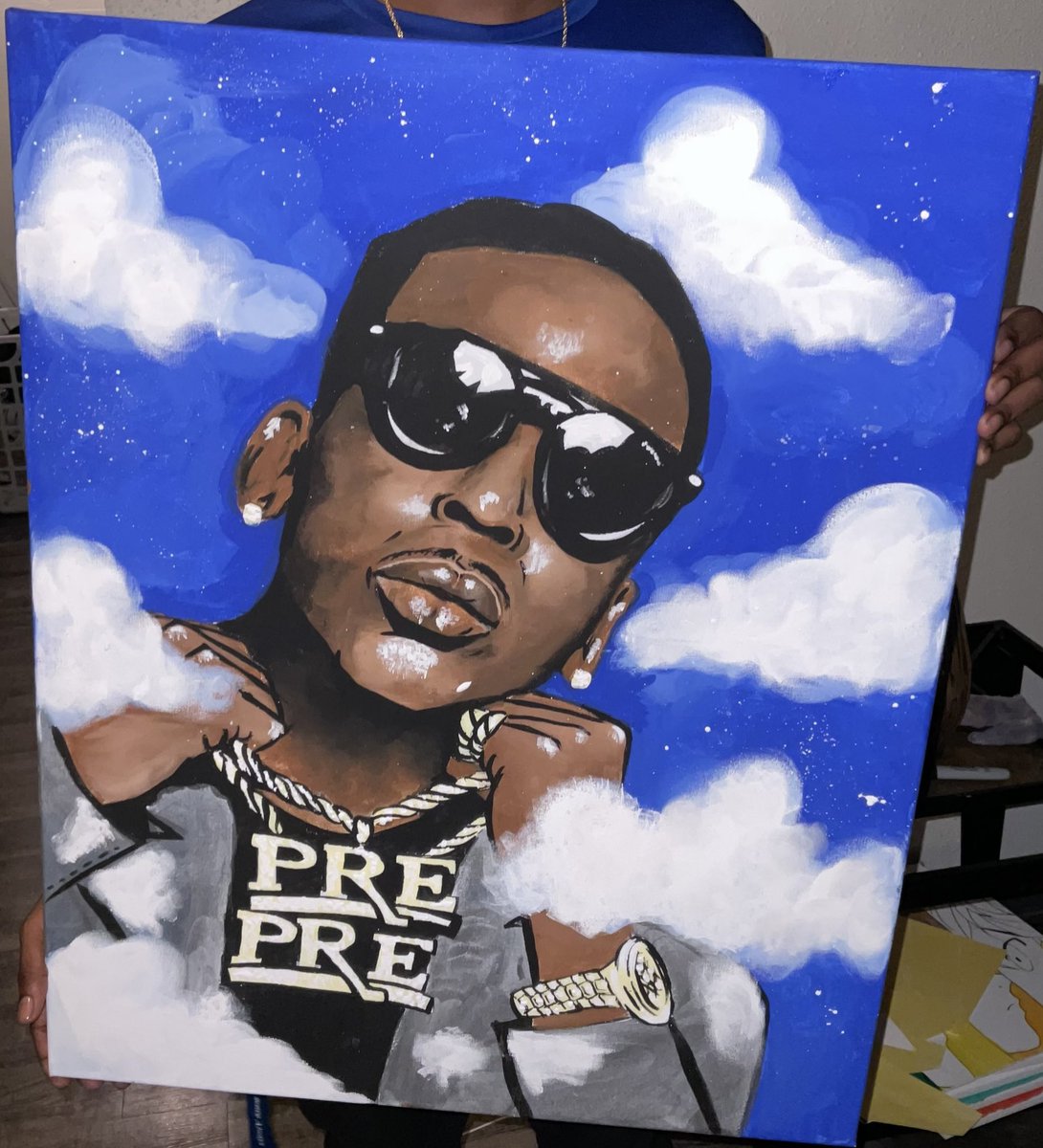 the_Ashleykaee's tweet photo. Did this painting awhile back, wanted to share 💙 https://t.co/1K6Y7AD7cu