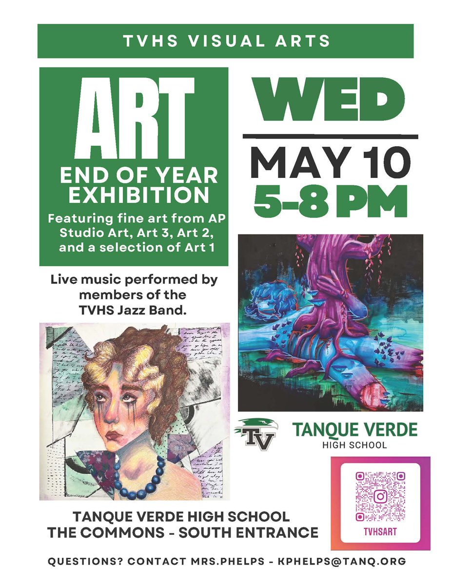 TVSchEventShare's tweet photo. More great art is coming soon at the TVHS Visual Arts End of Year ART Exhibition! Don't miss it! 🎨🖌️ https://t.co/4DDKJvu8Qg
