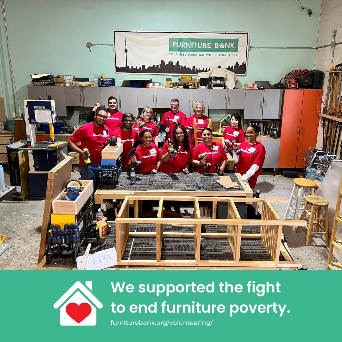 Furniture_Bank's tweet photo. Yesterday, we had an incredible and hardworking group from @SleepCountryCan &amp; @Endy who helped out 8 families. Great job! We can't wait to welcome you back, THANK YOU!

Looking to bring your team? Check out https://t.co/XRfHSiVSqh. https://t.co/oz69h9gC0w