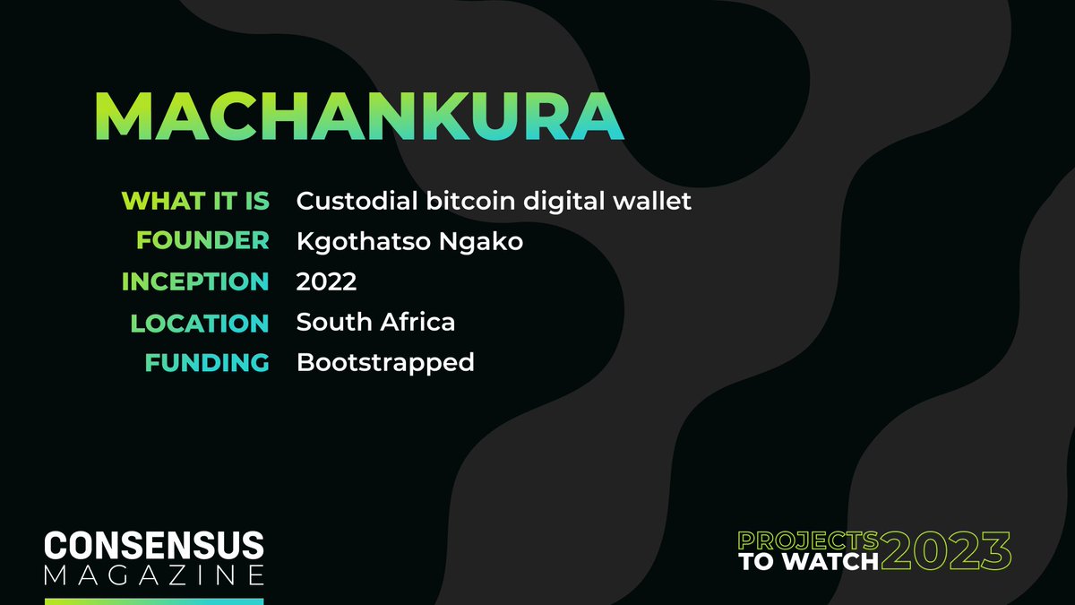 CoinDesk's tweet photo. So far, $BTC digital wallet @Machankura8333 has debuted in 8 African countries, and founder KG Ngako wants it in all 54. The pitch: Those without internet/smartphones can still get and use #bitcoin.
@FrederickMunawa reports for #ProjectsToWatch2023: https://t.co/pBRNIDAE8j https://t.co/V99dFEhdBr