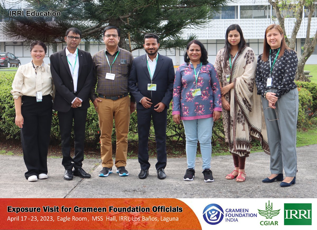 irrieducation's tweet photo. #OngoingCourse
IRRI Education is currently hosting five senior officials from Grameen Foundation India for an exposure visit at IRRI Headquarters, Philippines.
#exposurevisit #ricescience #riceresearch #riceproduction #digitaltechnologies #valueaddition #IRRIinnovation https://t.co/PHqqcVbrI8