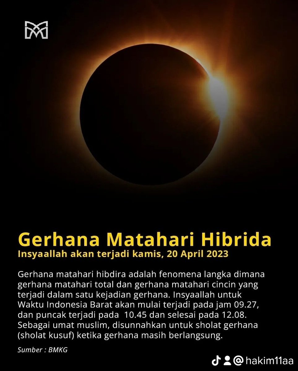 hakim11aa's tweet photo. Gerhana Sebagian, diaunnahkan melaksanakan shalat gerhana (kusuf) https://t.co/JrsfXayGGL