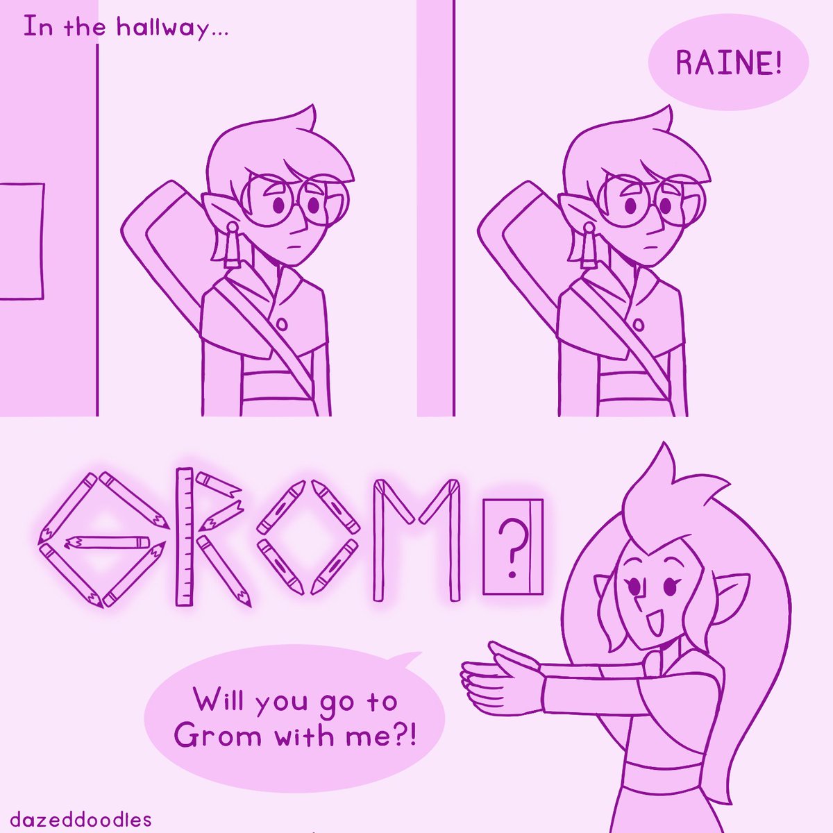 dazeddoodles's tweet image. Raeda Week Day 1: School Spirit/RATS (1/2) #Raedaweek2023 #TheOwlHouse