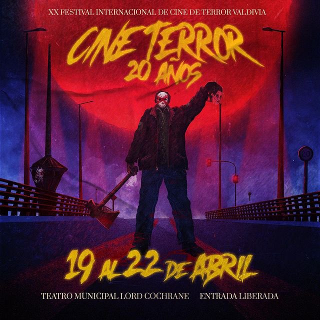 Hoy dio inicio la 20ª edición del Festival Internacional de Cine de Terror Valdivia (<a href="/CineTerrorValdi/">CineTerror Valdivia</a>).

💀 Muestra de largometrajes y cortometrajes.

💀 Talleres, charlas y narraciones de terror.

💀 Competencia 2 minutos.

Este evento se desarrollará hasta el 22 de abril.