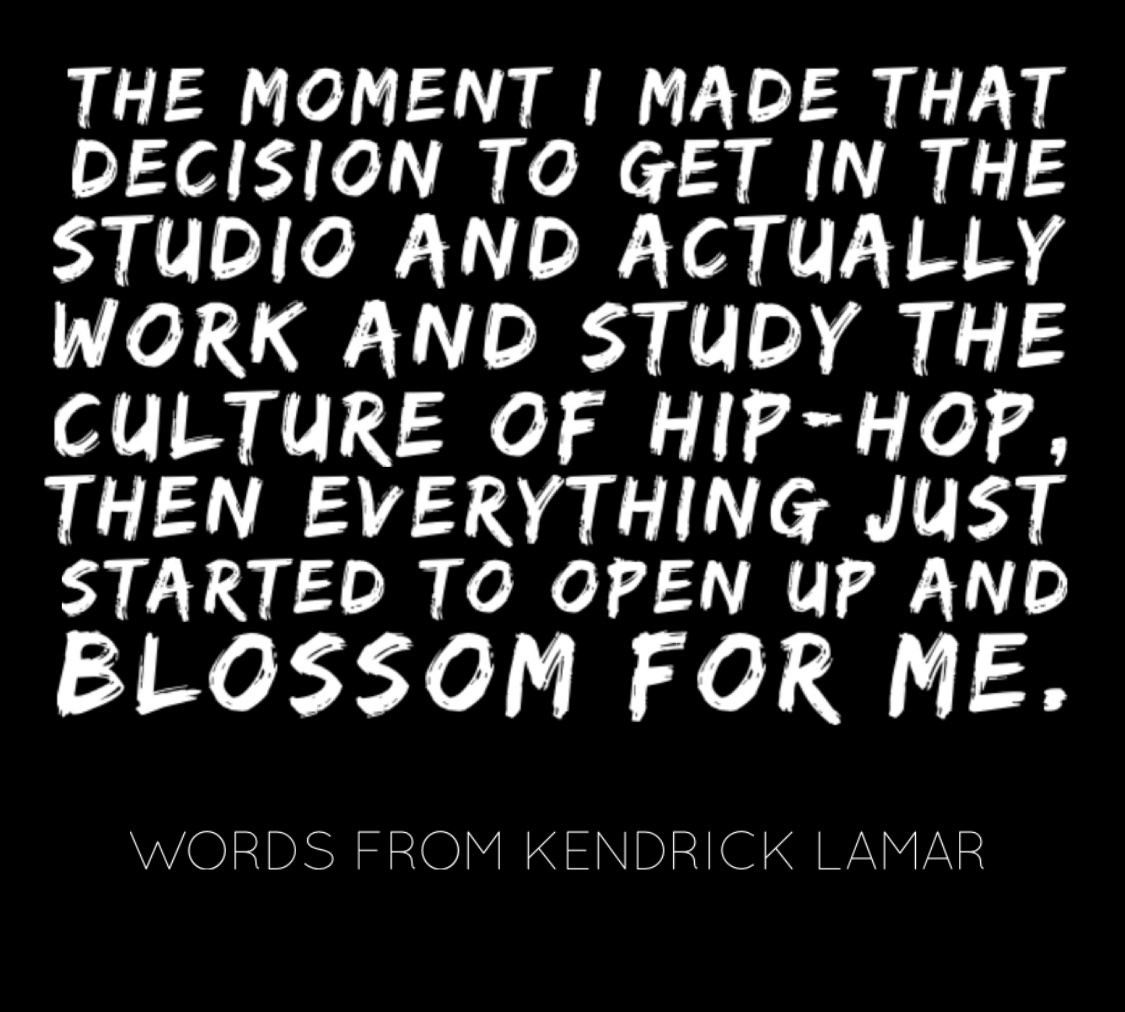 Words from Kendrick Lemar on Hip Hop Culture!  Hip Hop Culture is everything ✊🏾 #Hiphop #Hiphopculture #Hiphopmotivation #Hiphopandculture #KendrickLemar #studytheculture