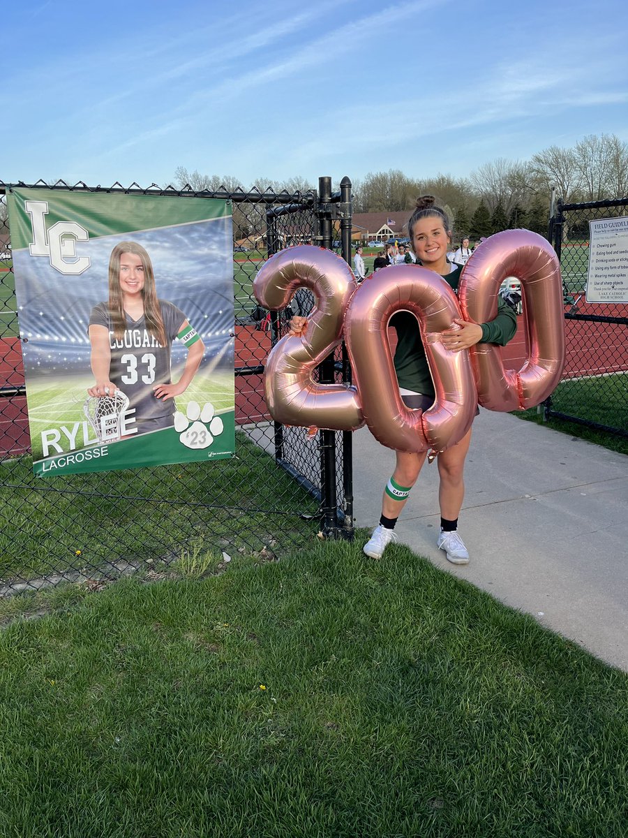 LCHS_Cougars's tweet photo. Congratulations to senior attacker Rylee Anderson on scoring her 200th career goal tonight against Padua! https://t.co/K8k9pCQjwk