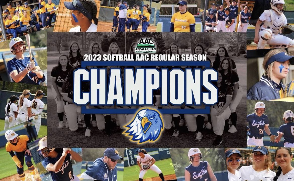 Reinhardt Athletics (@ru_eagles) on Twitter photo <a href="/RUSoftball22/">Reinhardt Softball</a> wraps up the regular season with two wins over CIU and are at the top of the standings. Reinhardt Softball are the 2023 AAC Regular Season Champs!🥎🏆
Congratulations Coach Dewes and Crew!!!
#24Teams1RU🦅 <a href="/RUSoftball22/">Reinhardt Softball</a> wraps up the regular season with two wins over CIU and are at the top of the standings. Reinhardt Softball are the 2023 AAC Regular Season Champs!🥎🏆
Congratulations Coach Dewes and Crew!!!
#24Teams1RU🦅