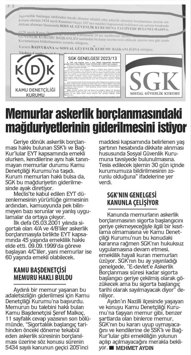 Nedir bu 2000 'li MEMURLAR olarak çilemiz. Ne Askerlik sayılıp SSK ve Bağ-Kur'lular gibi Eyt'li olabildik, Ne kademeliye girebildik...Bizleri hafife alan kaybeder, seçim gelmeden çözen kazanır...👇👇👇👇👇
#2000LereAdilKademe
#AskerlikMağduruMemurlar
<a href="/RTErdogan/">Recep Tayyip Erdoğan</a>
