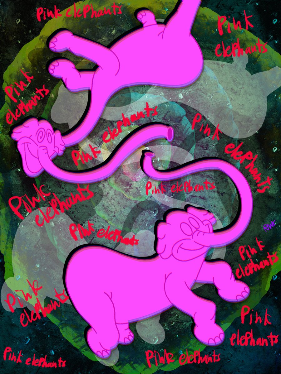 RubberHoseToons😈 on Twitter "Look out Look out Pink elephants on