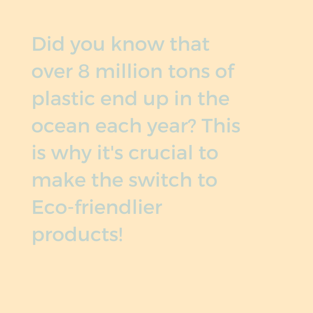 Let's talk about the impact of plastic on our oceans. With over 8 million tons of plastic waste entering our waters each year, it's up to us to make a change. Say goodbye to single-use plastics and hello to Eco-friendly options! 🌊🐠 #ecofriendlychoices #saveouroceans