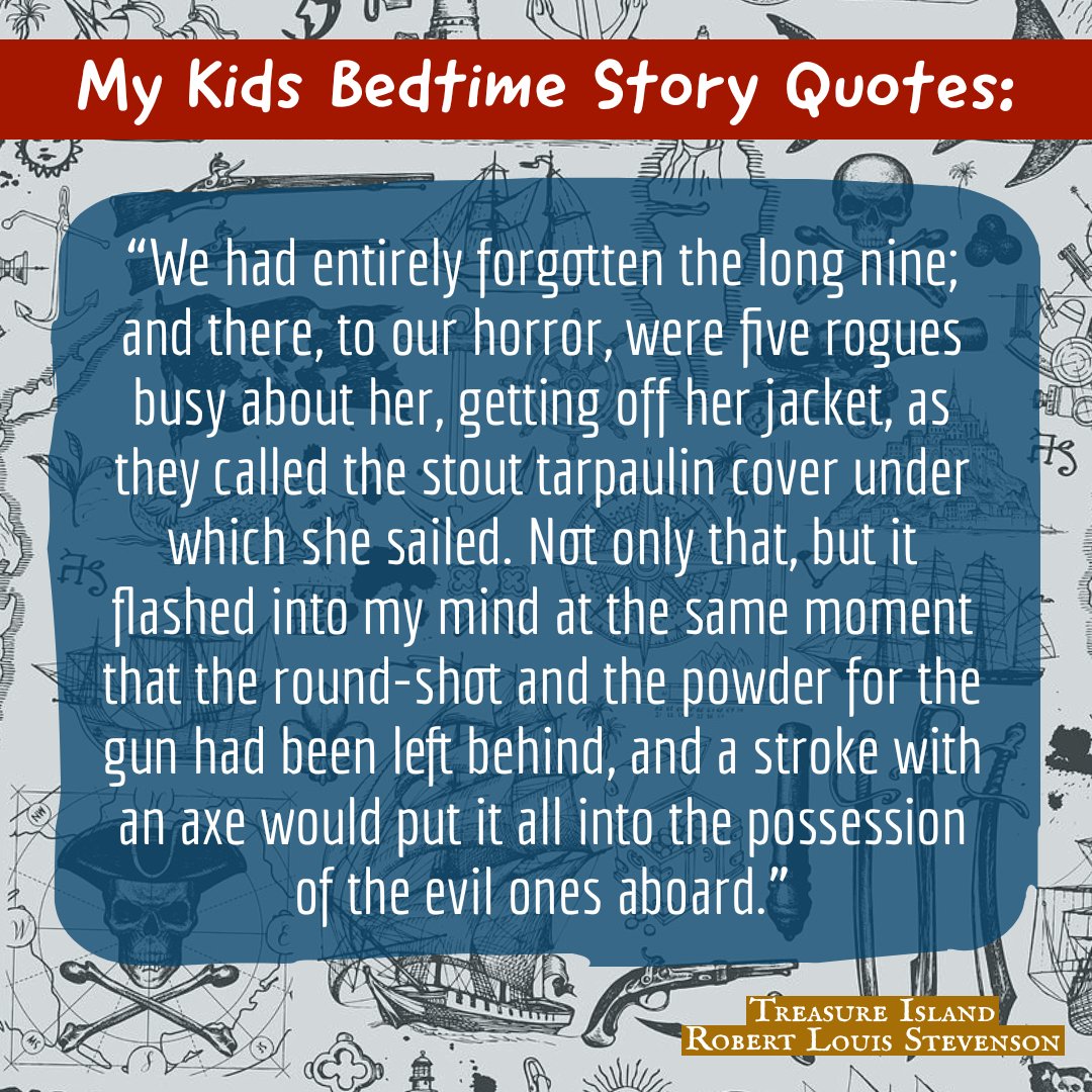 Do your characters make any grave errors having to do with weapons in your story? Tonight's Bedtime Story Quote is Treasure Island. 

#treasureisland #robertlouisstevenson #bedtimestories #bedtimereading #storytime #writingprompts #bookquote #quotedaily #writerscommunity #writing