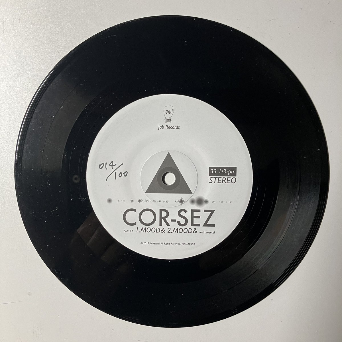 TakuTomizawa's tweet photo. #corsez #7inch #planez #moodand #シリアルナンバー014 #jabrecords https://t.co/KoWWTGAep3