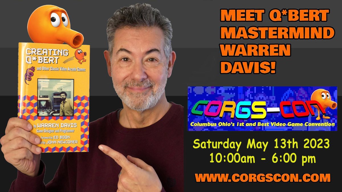 CORGS-CON is fast approaching!  See you in a few weeks, Columbus! corgscon.com  #retrogaming  #qbert