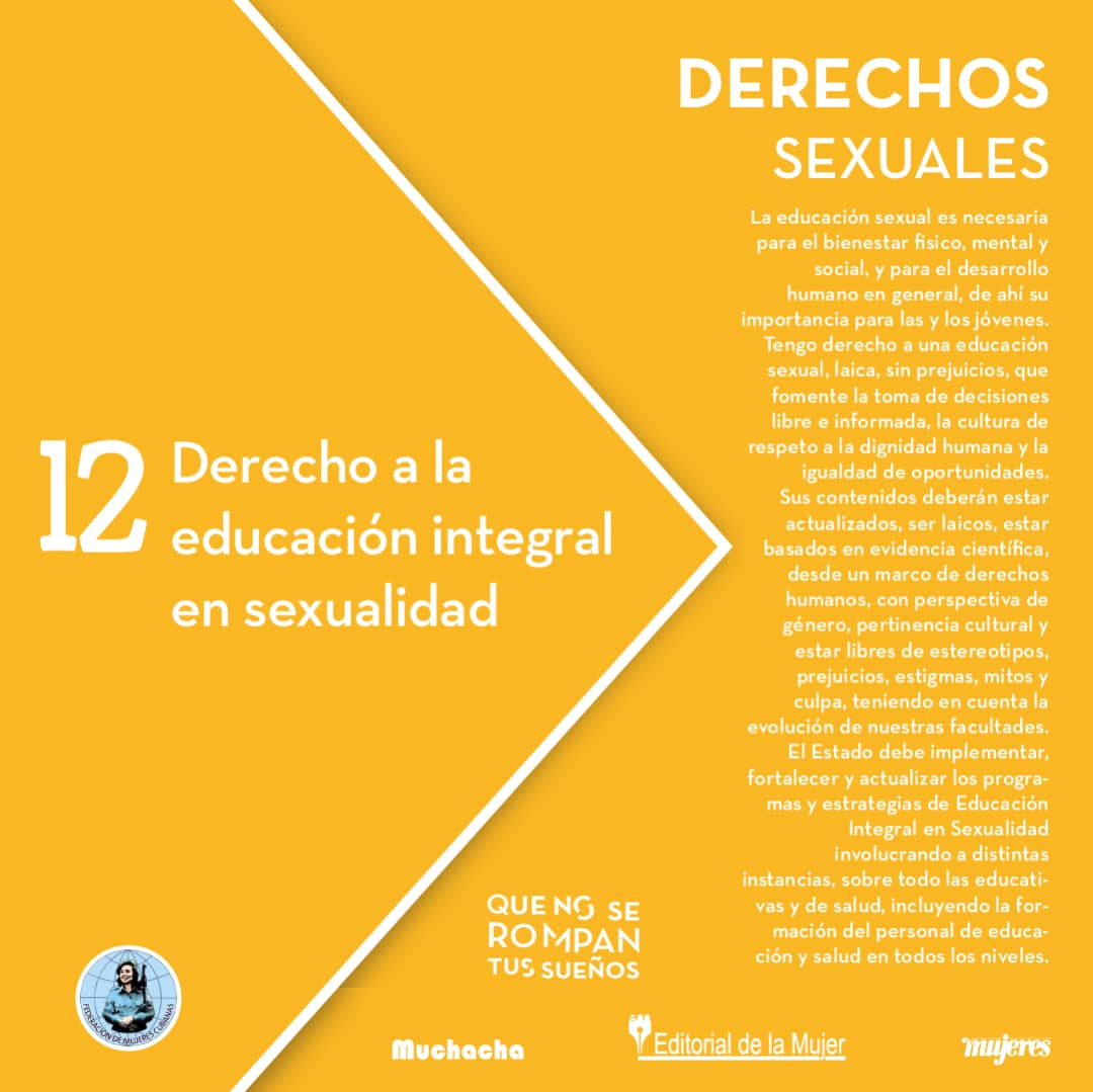 MuchachaRevista's tweet photo. #CitaConTusDerechos 

¡Muchacha! ¡Muchacho! 📌 Aquí te entregamos los últimos post sobre los #DerechosSexuales y #reproductivos.

😎 Conocerlos es vital para poder ejercerlos y reclamarlos.

#EducaciónSexual #SexualidadSegura @CenesexCuba @FMC_Cuba https://t.co/COnhCoFC2c