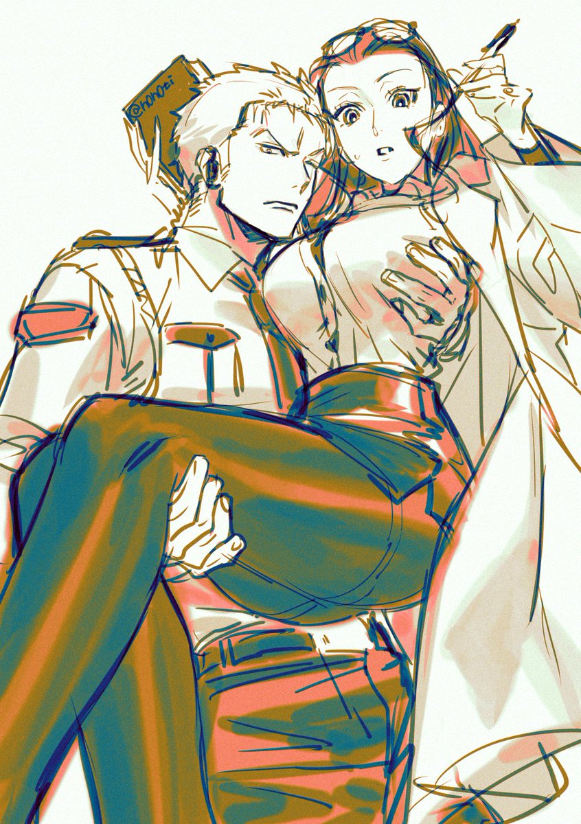 ゾロビン博物館の学者と警備員(パロ)
きっと警備員の抱え方にデリカシーはない！