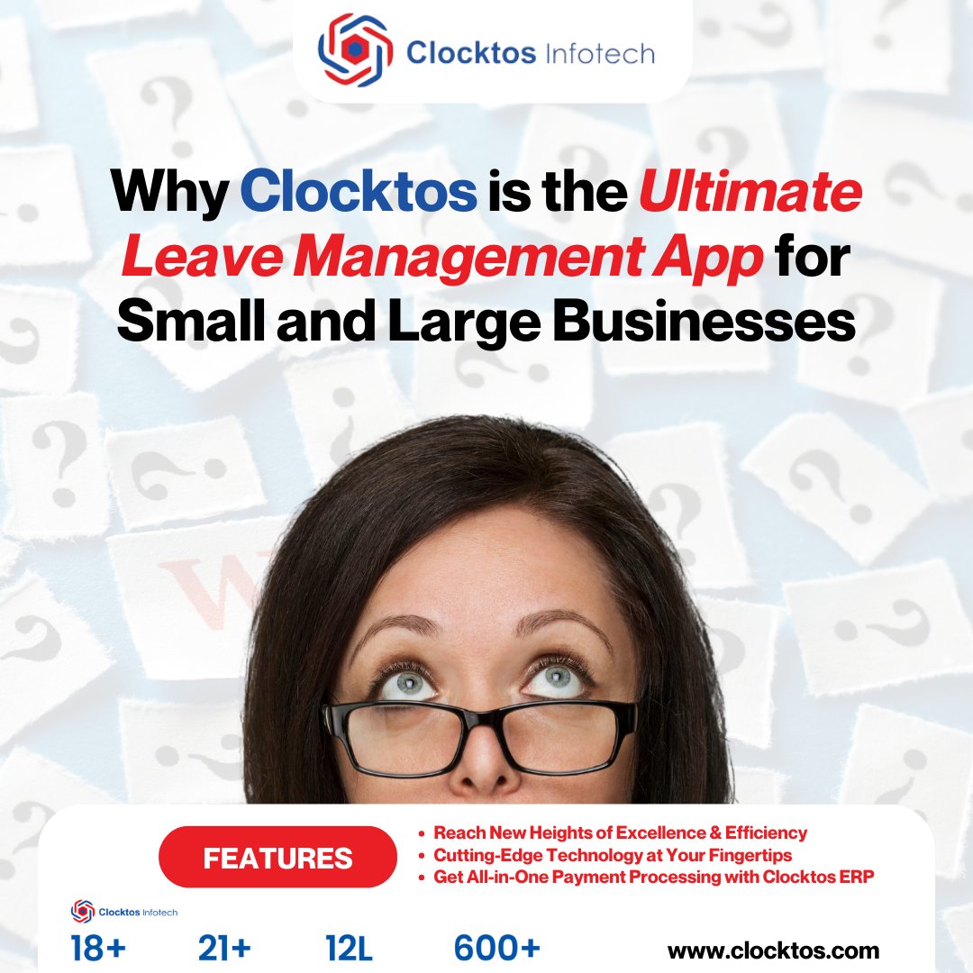 clocktos's tweet image. Whether your organization is small or large, Clocktos is the ideal leave management app for you. With Clocktos, you&apos;ll have complete control over all aspects of managing employee leaves.
clocktos.com/why-clocktos-i…
#leaveapp #Clocktos #employeeproductivityinsightssoftware uctivity