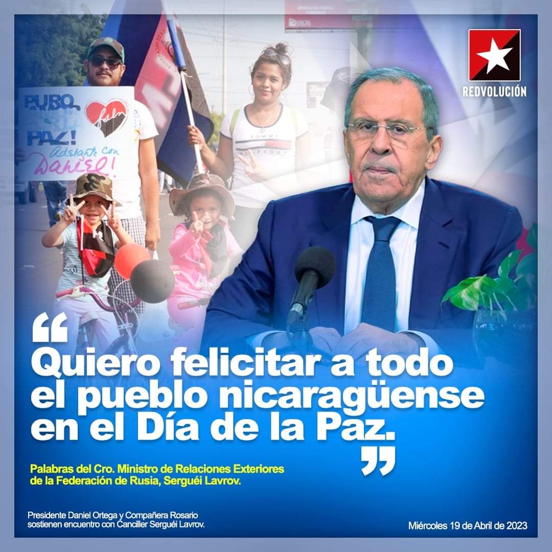 LaZelayita's tweet photo. Palabras del Ministro de Relaciones Exteriores de la Federación de Rusia, Serguéi Lavrov en su visita por Nicaragua.
#UnidosEnVictorias
#LaPazNuestraVictoria 
@FloryCantoX @mae_rusia @QuenriM https://t.co/IXSCAbbP8L