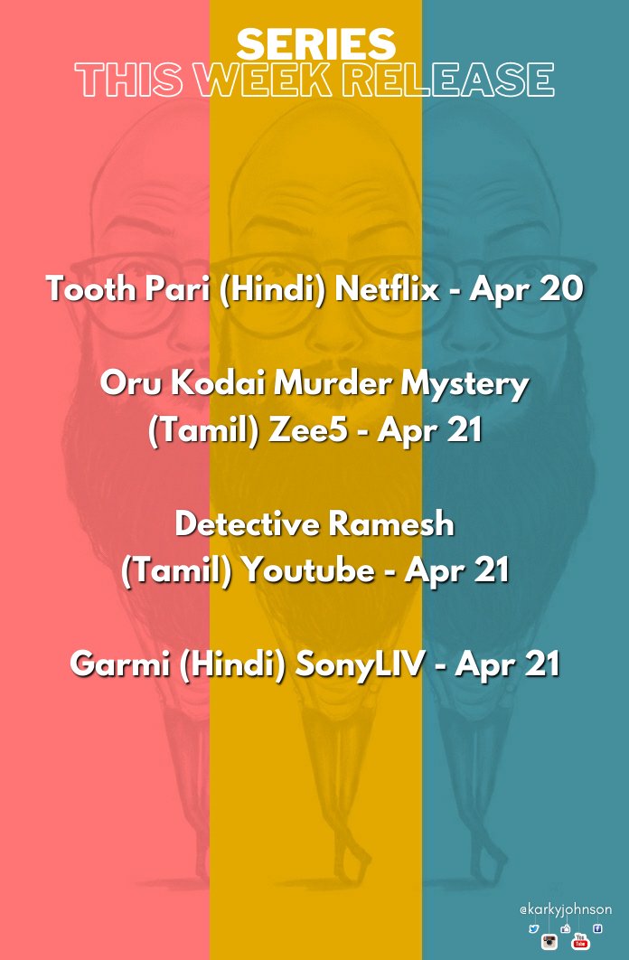 This Week Release! #TWR

#AashiqAbu's #Neelavelicham, #VijayAntony's #Tamilarasan, #Vemal's #DeivaMachan, #YogiBabu's #YanaiMugathan, #SDT's #Virupaksha, #SoubinShahir's #Ayalvaashi, #Jeeth's #Chengiz, #SalmanKhan's #KisiKaBhaiKisiKiJhan, #LeeCronin's #EvilDeadRise and more on...
