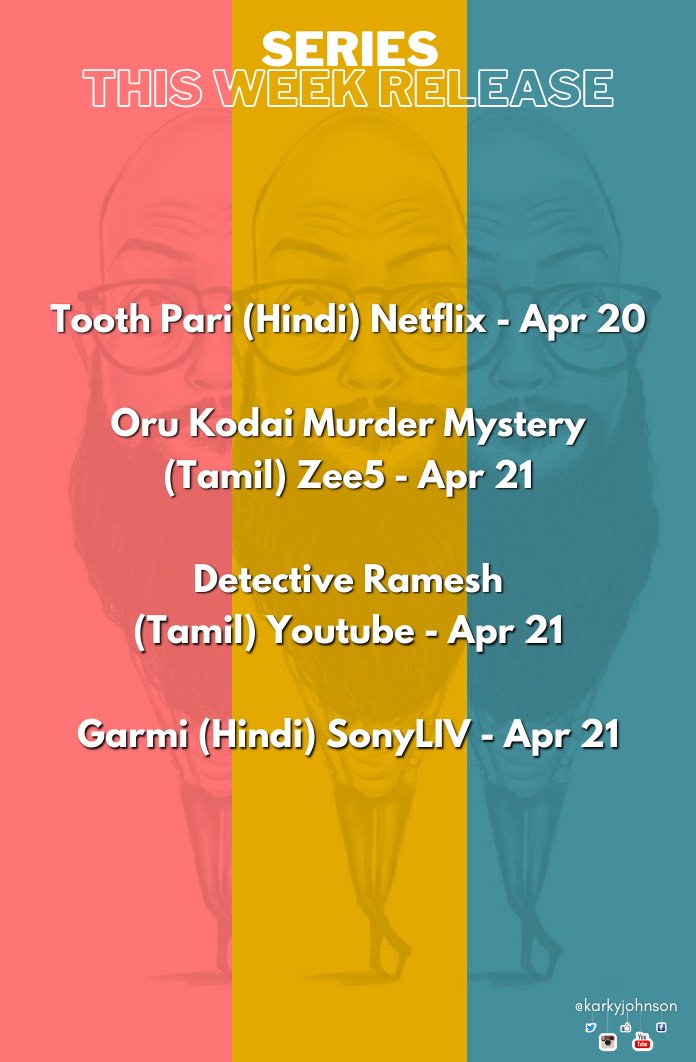karkyjohnson's tweet photo. This Week Release! #TWR

#AashiqAbu's #Neelavelicham, #VijayAntony's #Tamilarasan, #Vemal's #DeivaMachan, #YogiBabu's #YanaiMugathan, #SDT's #Virupaksha, #SoubinShahir's #Ayalvaashi, #Jeeth's #Chengiz, #SalmanKhan's #KisiKaBhaiKisiKiJhan, #LeeCronin's #EvilDeadRise and more on... https://t.co/tJYtWJPgGZ