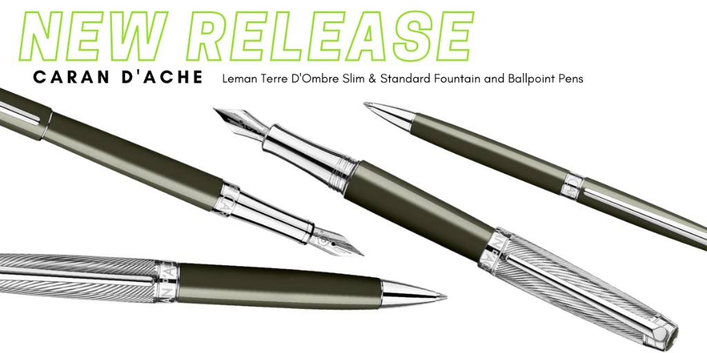 PenChalet's tweet photo. The NEW Leman Terre D'Ombre Pen Collection shows off Caran d'Ache's poetic mastery of design with a special mother-of-pearl addition creating a  delicate, nuanced finish in the khaki lacquer: https://t.co/kSYRQAadif #carandachepens #fountainpens #pens #writing #penchalet #goldnib https://t.co/4f6JYP9hA2