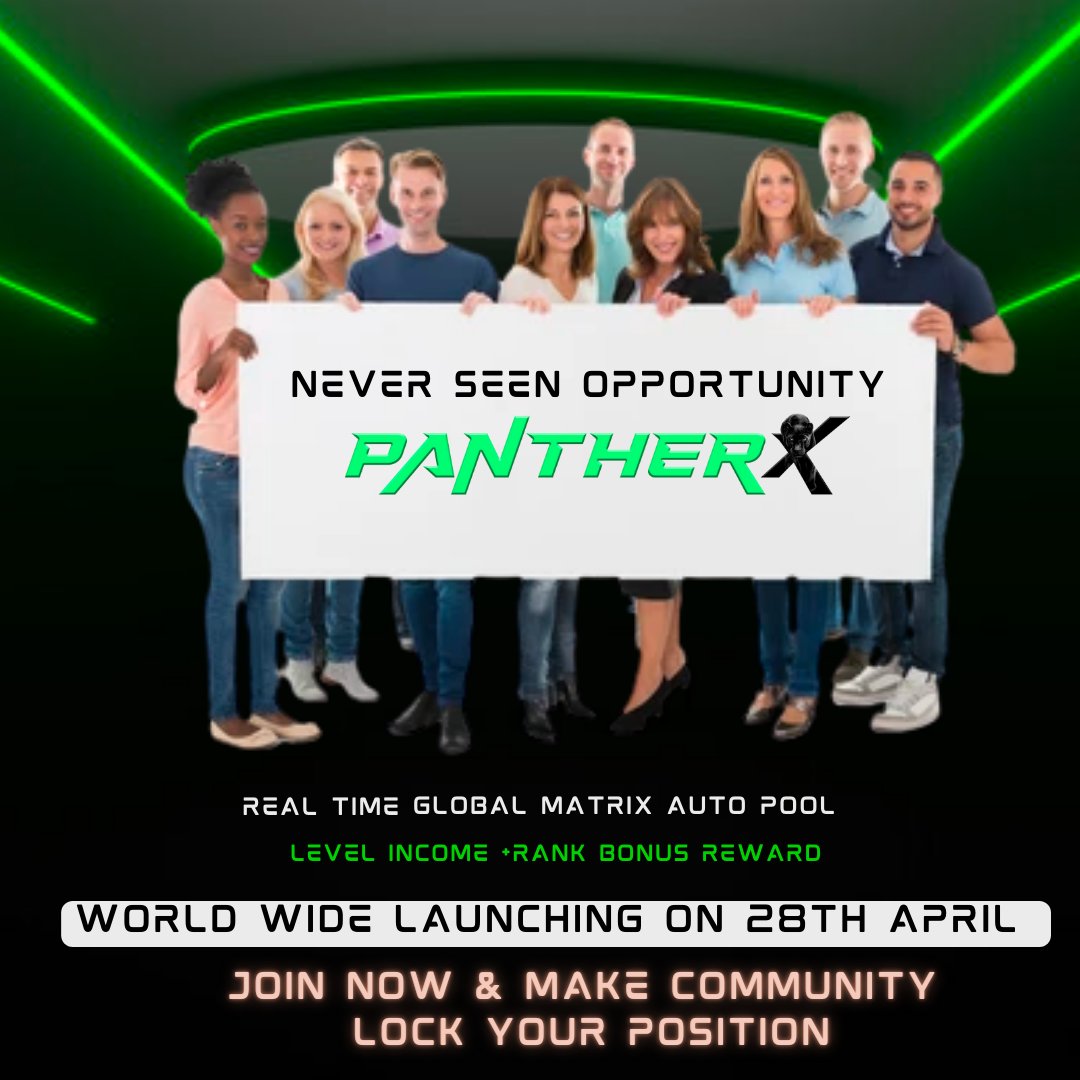 Never seen opportunity just to make you wealthy !

Why wait ?? 
JOIN US NOW !!
pantherx.io/register.aspx?…

#axoncapital #Pantherx #nftcollectibles #NFTLaunch #NFT #nftcommunity #activeplanincome #incomeopportunities #WFH #EarnAtHome