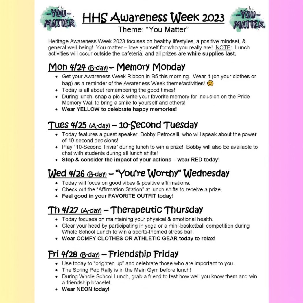 Awareness Week 2023 is almost here! You Matter! ❤️🖤🐾🦁