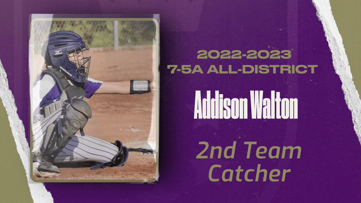Congratulations to Addison Walton for making 2nd Team All-District! 💜💛