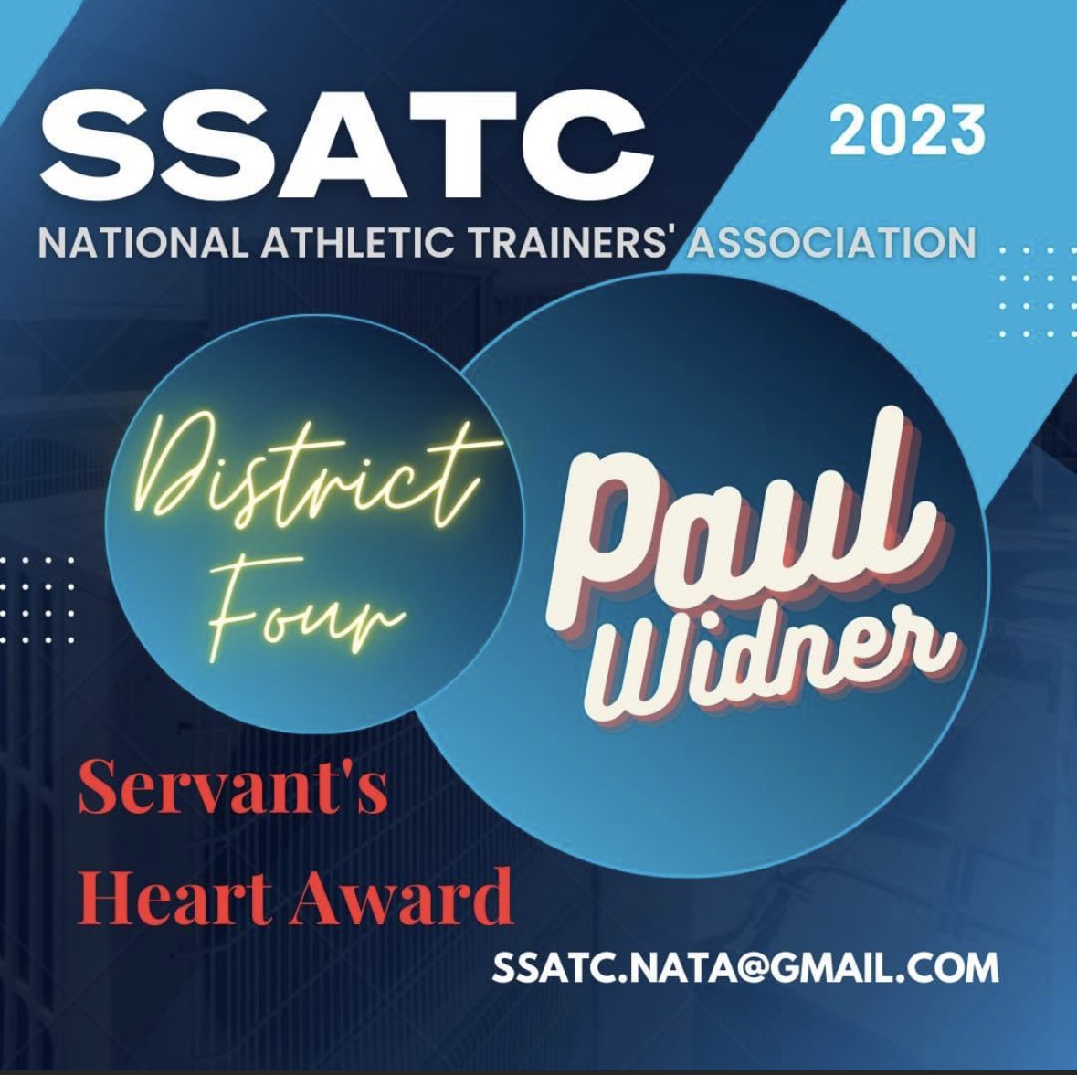 NATA_SSATC's tweet image. We would like to recognize out Servant’s Heart Award winner from @GLATA_updates District 4  Paul Widner!  Congratulations!