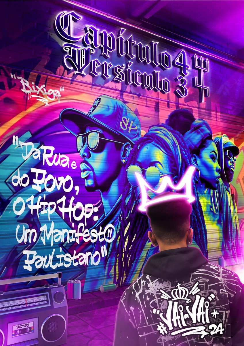 VaiVaiOficial's tweet photo. Capítulo 4, Versículo 3 - Da Rua e do Povo, o Hip Hop: Um Manifesto Paulistano. #Carnaval2024 https://t.co/BRXQ8ZnxKg
