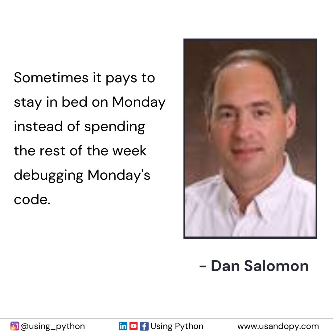 usingpython's tweet photo. 🧠 Get a wide variety of programming content specially selected for students in training in various areas of programming.

🔗 Access the contents here: https://t.co/iwLQCDH8ln
#python #usingpython #programmingquotes #developerquotes #techquotes https://t.co/oNFd25G6wX