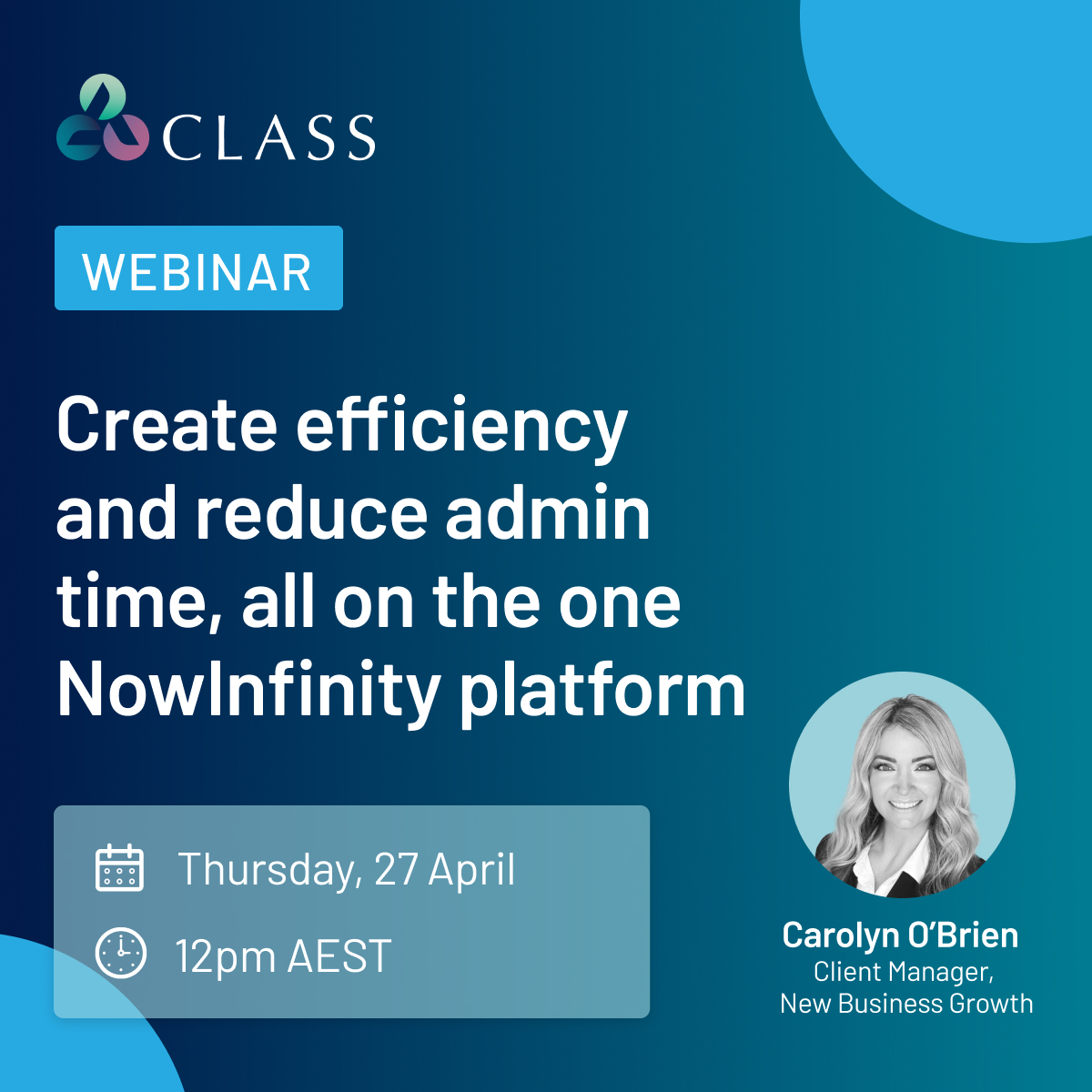 Want to save admin time and manage risk on compliance and legal document creation? Learn how to manage ASIC compliance with ease,  optional on-demand legal review,  create legal docs and run entity management on the one efficient platform.  Register now class-au.zoom.us/webinar/regist…