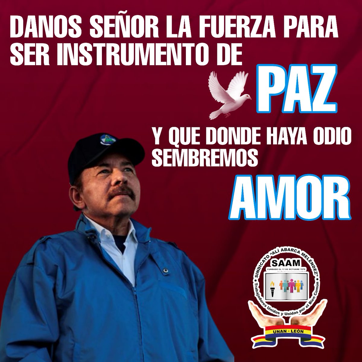 cperalta21's tweet photo. Los Nicaraguenses hemos decidido defender y vivir en paz
#LaPazNuestraVictoria 
#LeonRevolucion https://t.co/OnA9RKqnTx