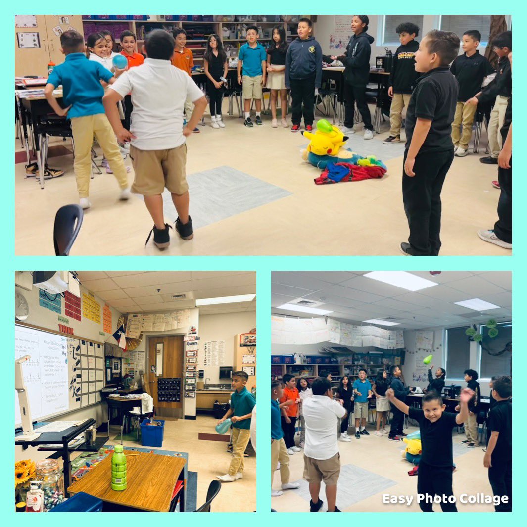 Balloon Bop 🎈 at its finest. My scholars loved playing this game with math STAAR questions for todays math blitz. A mix of hot potato and do not let the ball touch the floor really kept them engaged and focused. #lead4ward #jpb_coyotes_BES