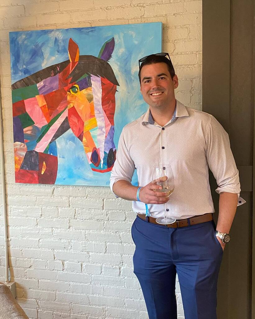 andyperez's tweet photo. Great time tonight at Louisville Thoroughbred Society. A handful of artists from @kore_gallery have work hanging in the space through Derby! 
.
.
.
.
 #andyperez #andyperezart #artwork #artist #popart  #artoftheday #artofinstagram #instaart #artlife #art… https://t.co/7sqwgTPZ05 https://t.co/FqnWI3NgmS