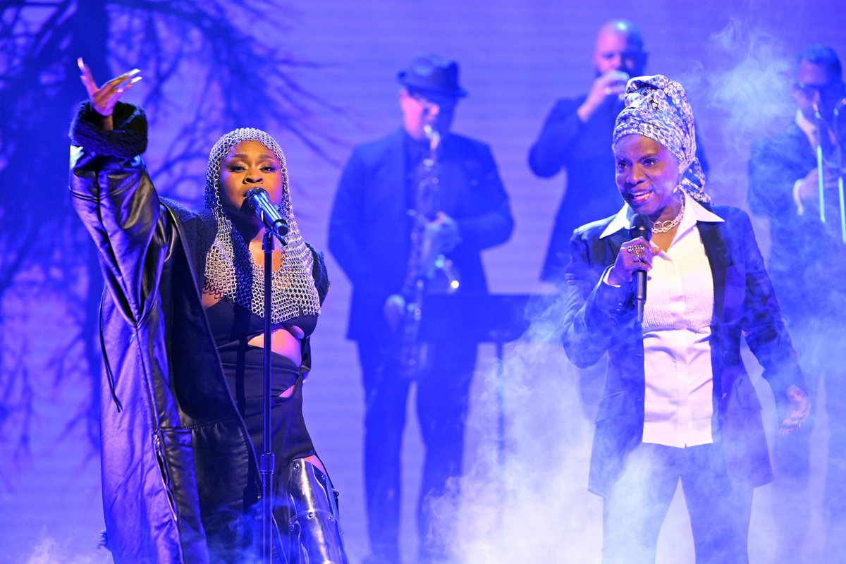 FallonTonight's tweet photo. TONIGHT: @Sampa_The_Great ft. @angeliquekidjo perform “Let Me Be Great” from Studio 6B! #FallonTonight https://t.co/56zY97xhht