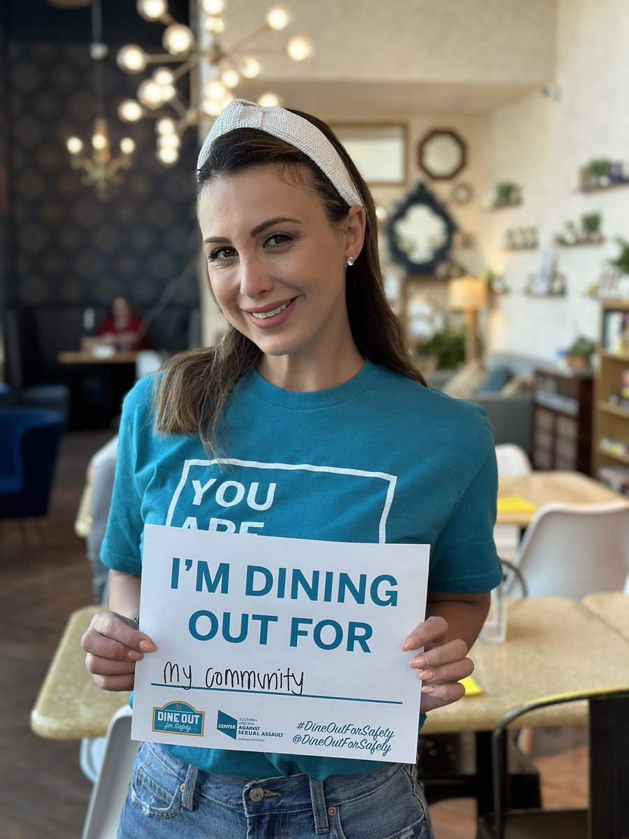 SACASA_AZ's tweet photo. We’re having a great day with #dineoutforsafety and are so grateful for volunteers showing up for survivors of sexual violence. There’s still time to support! Visit https://t.co/YTQEqFK3kS to see where to grab dinner tonight! https://t.co/S7WrhvZR1I