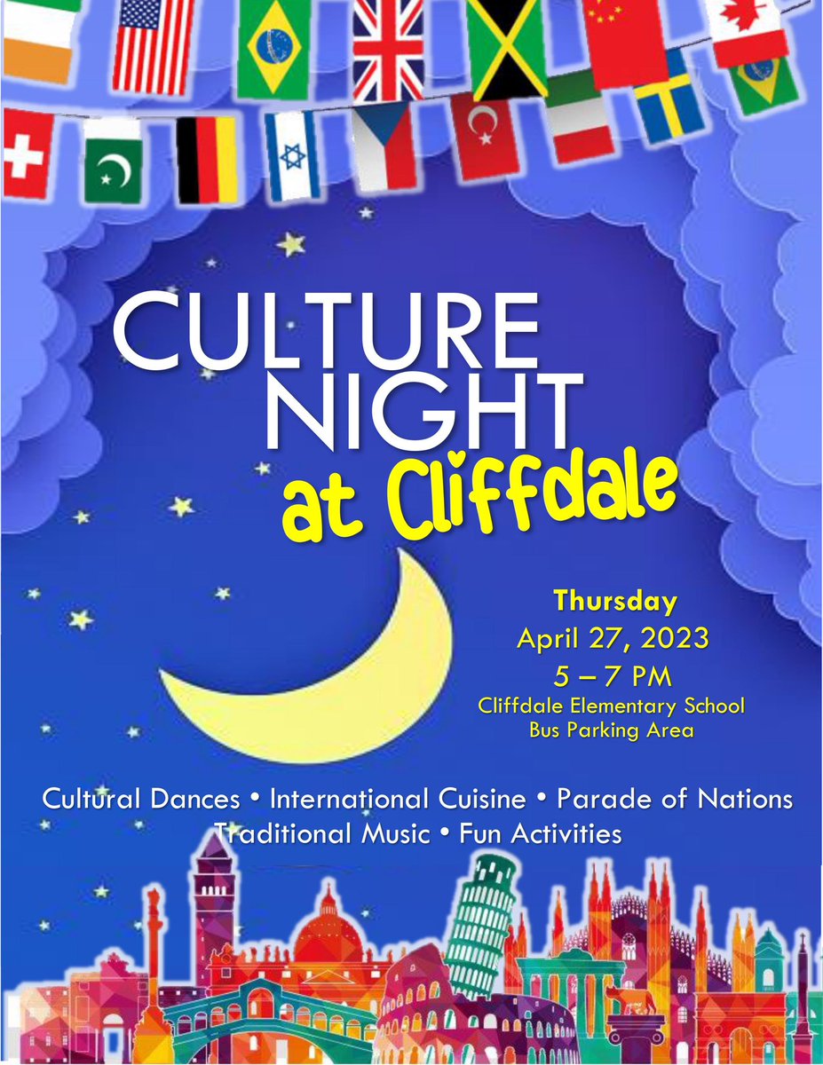 CliffdaleElem's tweet photo. Come join us for our Culture Night next week! https://t.co/oWRuBrJn3l