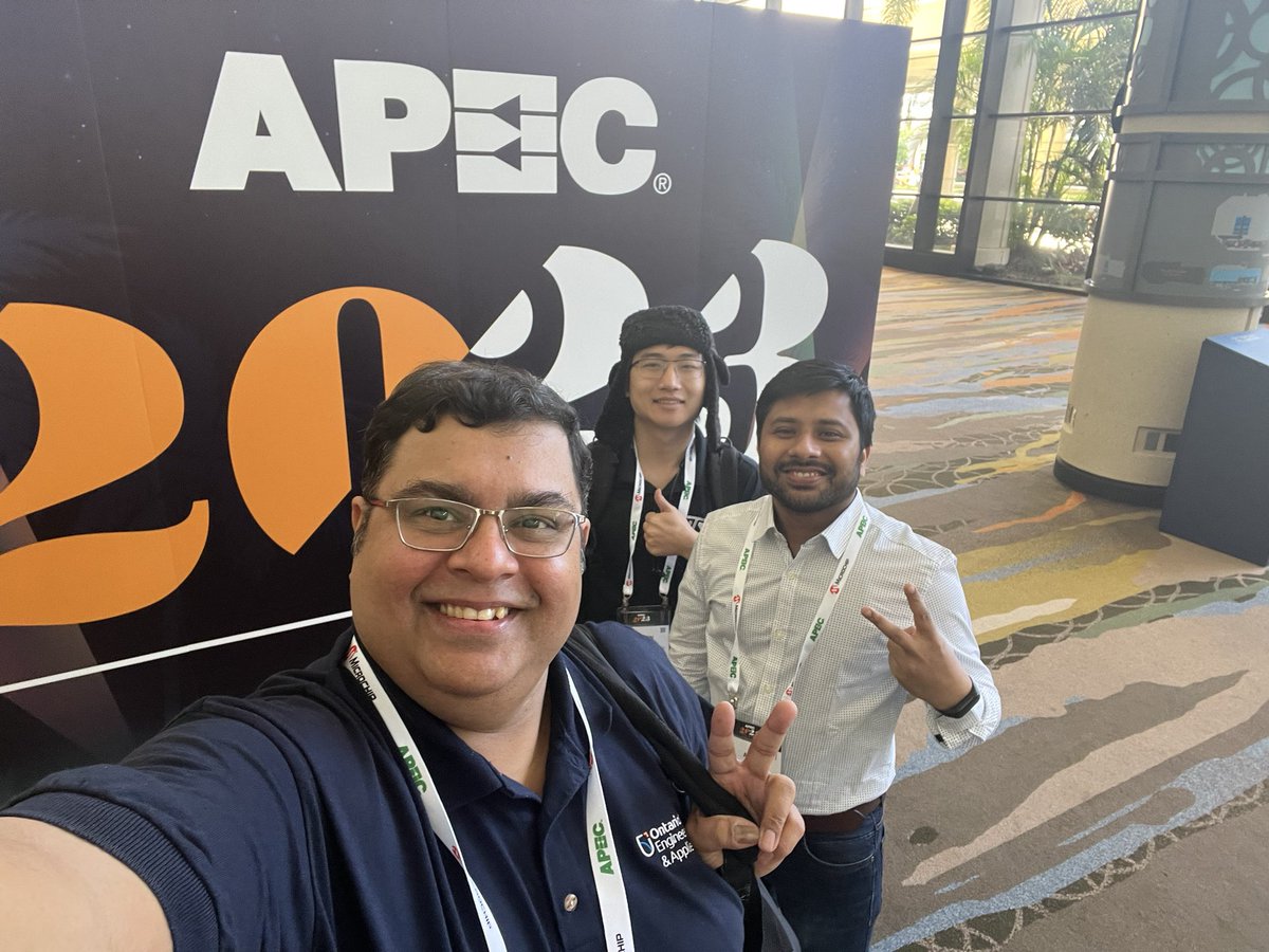 's tweet image. Kudos to Akash and Alvin from @OT_FEAS’ @OT_STEER Group for being awarded the “best presentation award” at the @IEEEPELS’ @APEC_Conf. Their paper discussed #batterytesting, #digitaltwins, and smart #batterymanagementsystems.