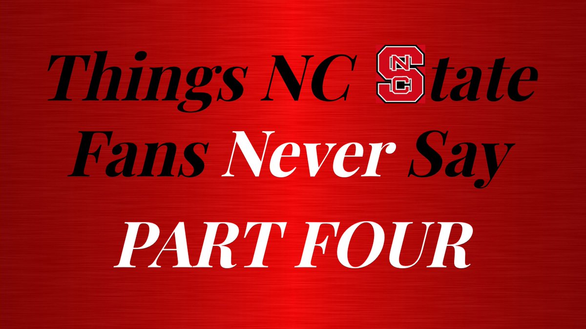 TuffyTalkNow's tweet image. WE ARE LIVE #WPN WITH THE 4TH EDITION OF OUR &quot;THINGS NC STATE FANS NEVER SAY SERIES&quot;!

Click the link below RIGHT NOW to check it out, and please comment in the video your favorite one!

Enjoy and #GOPACK!!!!

🐺🐺🐺🚨🚨🚨💯💯💯

youtu.be/-oYdKgBtEks