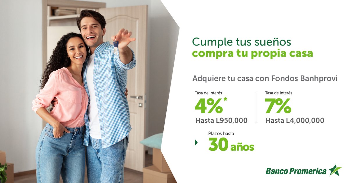 ¿Necesitas una ayuda financiera para comprar tu casa ideal? Adquiérela con fondos Banhprovi y compra la casa de tus sueños.   
 *Condiciones con fondos Banhprovi. 
 *Tasa de 4% aplica a proyectos financiados por Banco Promerica.