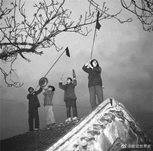 zhu0588's tweet photo. @红袍萤火虫X 
 #历史上的今天# 1958年4月19日，从清晨五时开始，北京布下天罗地网，围剿麻雀。全市300万人民 经过整日战斗，战果极为辉煌，首日打死麻雀8.3万只，三天内消灭麻雀40万只。1958年3月至11月上 旬，全国共捕杀麻雀19.6亿只，全国的麻雀基本绝迹。(1/2) https://t.co/8F8Cjbnbtp