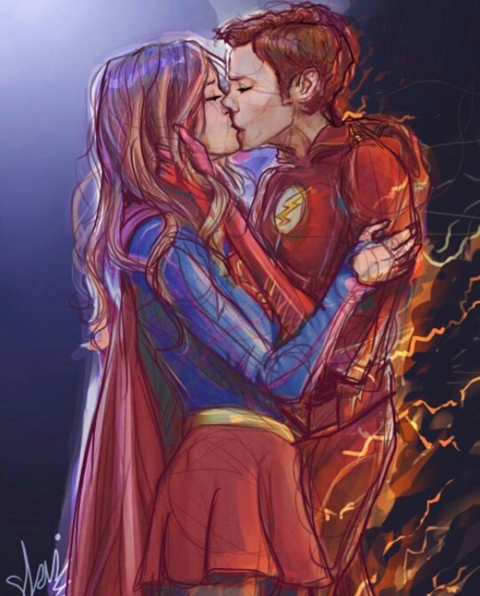 KryptonsParagon's tweet photo. Kara and Barry. Cutest friendship ever. (Turned friends with benefits 😉) #SuperFlash
#SuperFriends https://t.co/I8kjEpy3K4