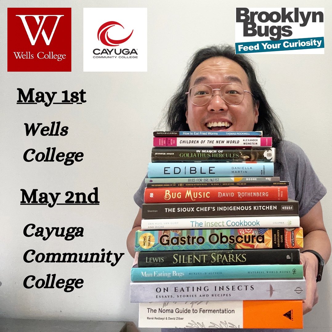 Thanks to @wellscollege’s Center for Sustainability and the Environment and <a href="/CayugaCC/">Cayuga Comm College</a> for partnering together to bring me to their campuses
5/1, 7pm - Wells Sommer Center - (free)
5/2, 1230pm - Bisgrove Theatre, CCC (free)
5/2, 530pm and 730pm - Cayuga Culinary Arts Institute