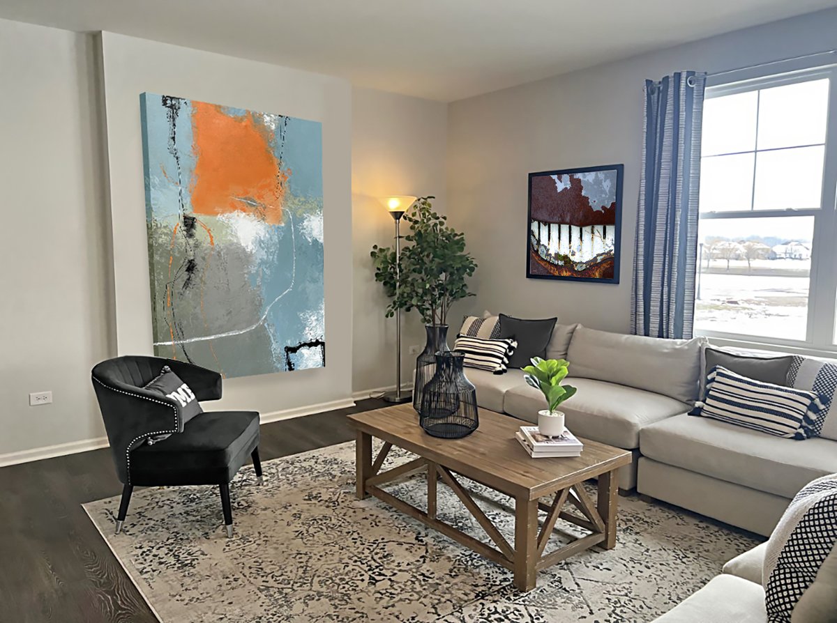 michaelgkeck's tweet photo. Recent works of mine. The large one is "The Viewer"(Sold) acrylic on canvas 72"H x 48" wide. The other is titled "The Smile" You can purchase prints and original paintings at https://t.co/hXs5alXSDC 

#abstractart #abstract #abstractpainting #interiordesigner https://t.co/fIdSfgcymi