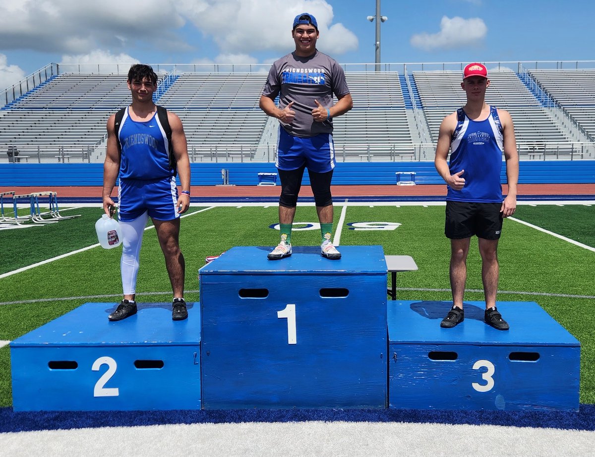 Shot Put saw all three Mustangs qualify for the Regional meet. 1st place and Area champion <a href="/AlbertOrta4/">Albert Orta</a>, 2nd place Regional qualifier <a href="/BSchirck/">Brandon Schirck</a>, and 4th place Regional qualifier <a href="/AlexMabe111/">Alex Mabe</a>.
