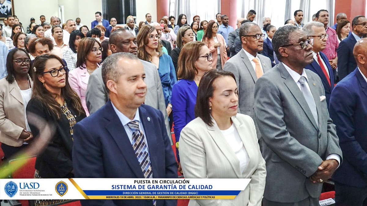 EscuelaInfUASD's tweet photo. Directora de la Escuela de Informática, Mtra. Romery Alberto participó el día de hoy, miércoles 19 de abril, junto a otros maestros de la Facultad de Ciencias y maestros en general, en la actividad de puesta en circulación del Sistema de Garantía de Calidad de la UASD. https://t.co/NzhZMCotXR