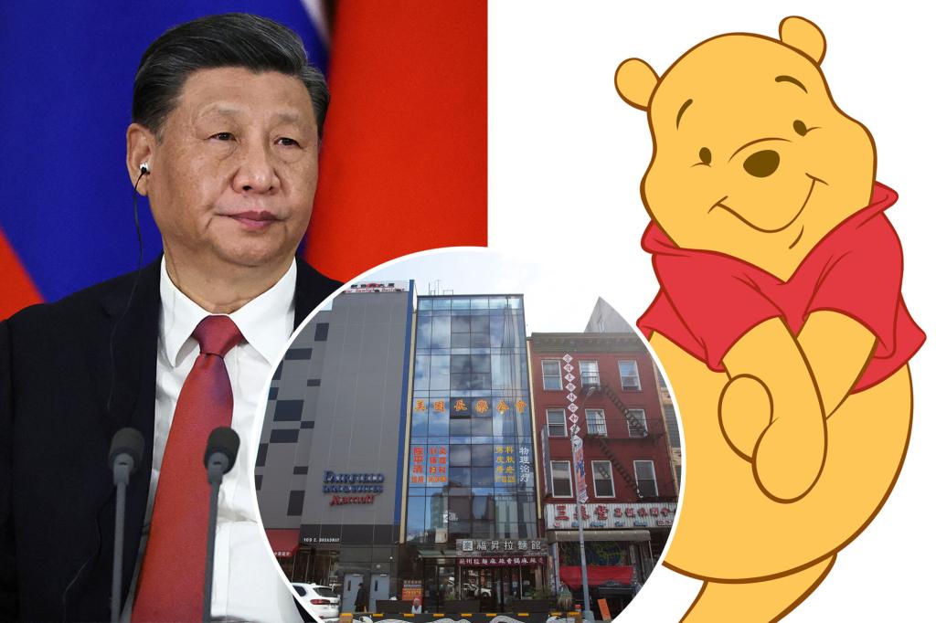 nypost's tweet photo. China’s US police stations target anyone comparing Xi Jinping to Winnie the Pooh https://t.co/qVqJt6e19A https://t.co/1BfpGvIpZx