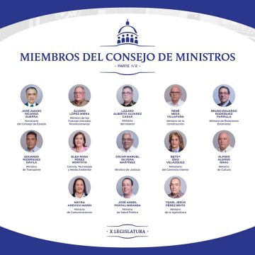 LuisMonteroMus1's tweet photo. Consejo de Ministros recién aprobado por los diputados de la X Legislatura de la Asamblea Nacional del #PoderPopular. Fue ratificado Manuel Marrero como primer ministro de la República de #Cuba.  #AsambleaDelPueblo #AgriculturaCubana @MINAGCuba @YdaelB @FelixDuarteOrte https://t.co/6oPhIHJ4uh