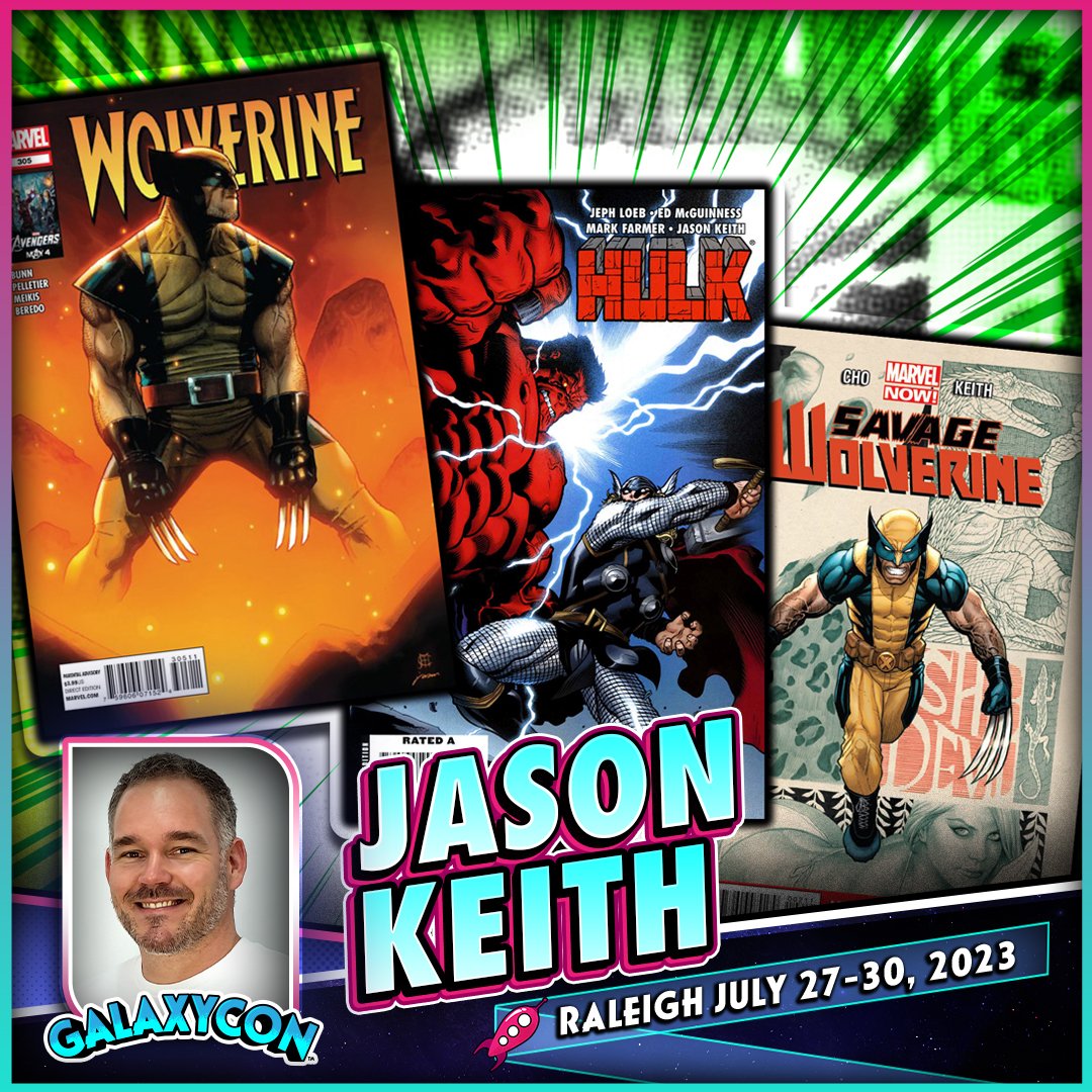 GalaxyConRDU's tweet photo. Meet @bam_jason at GalaxyCon Raleigh! July 27-30, 2023 at the Raleigh Convention Center.
Find Out More: https://t.co/XCBj7h2dSS
#GalaxyCon #GalaxyConRaleigh #comiccon #JasonKeith #comicbooks #comicbookart #Marvel #MarvelComics https://t.co/GKCI2HoLzr