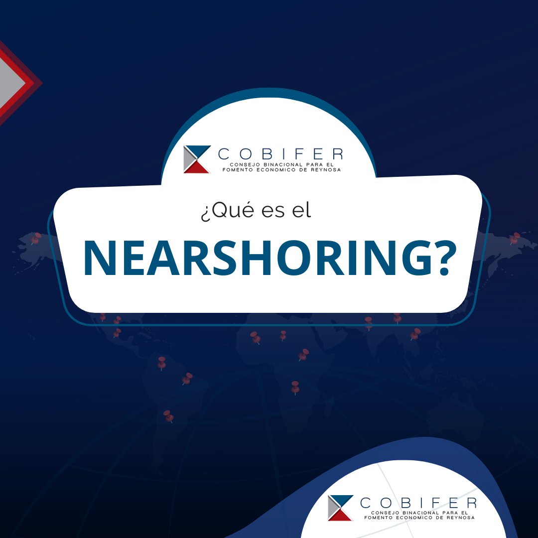 CobiferR's tweet photo. "El #Nearshoring consiste en trasladar actividades de producción más cerca de su destino final para reducir costos y diversificar actividades. 📷#México es atractivo para esta práctica gracias a su ubicación, su pertenencia al T-MEC, entre otras ventajas. https://t.co/4Ea20cZxsb